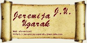 Jeremija Ugarak vizit kartica
